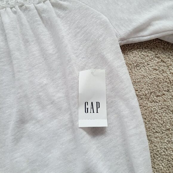 Gap White Lace Linen Blend Tunic Top XS - Picture 12 of 16